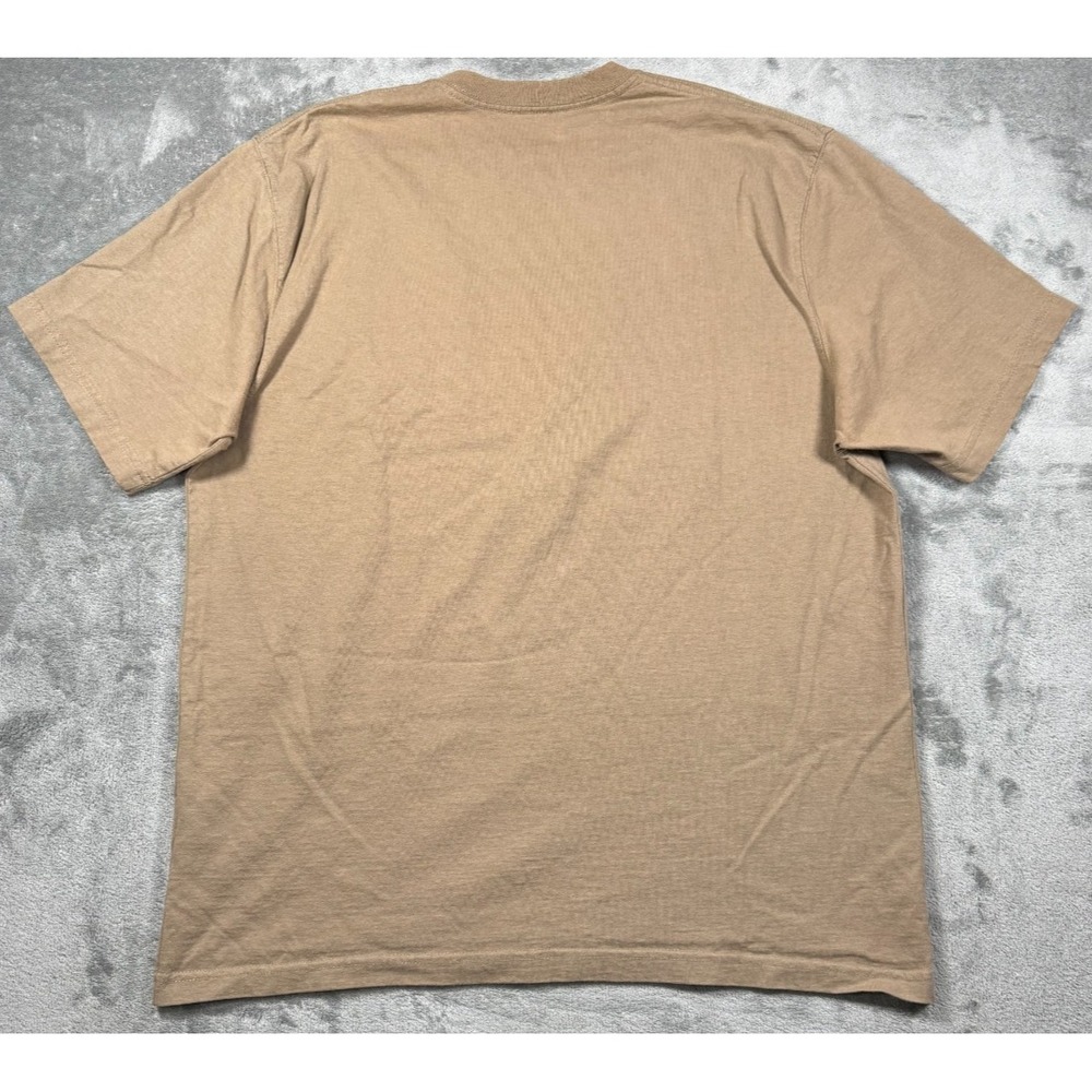 Carhartt Shirt Mens Large Beige K87 Pocket Logo Heavyweight Workwear T-Shirt Tee - Picture 10 of 11